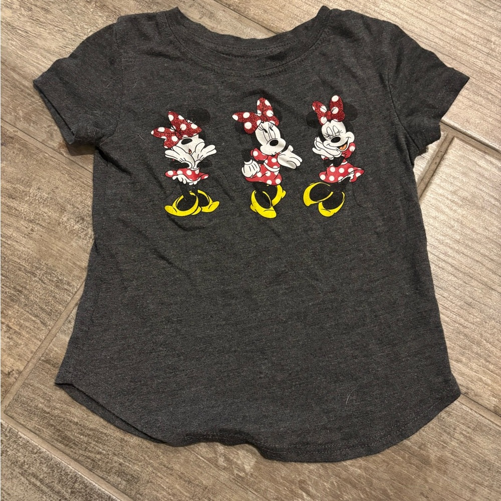 Disney Gray T-Shirt with Minnie Mouse Trio